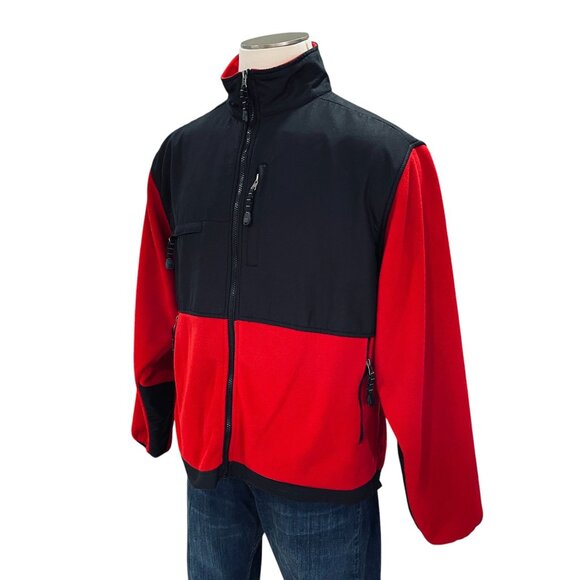 Colorado Timberline Red Black Fleece Jacket Large Softshell Outdoor Toro Work - Picture 8 of 12